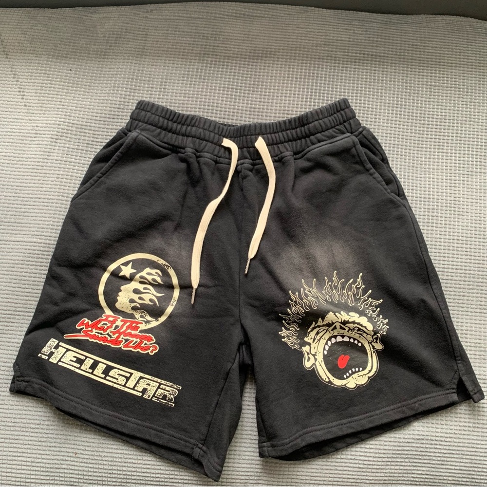Hellstar Records Sports Flame Shorts
